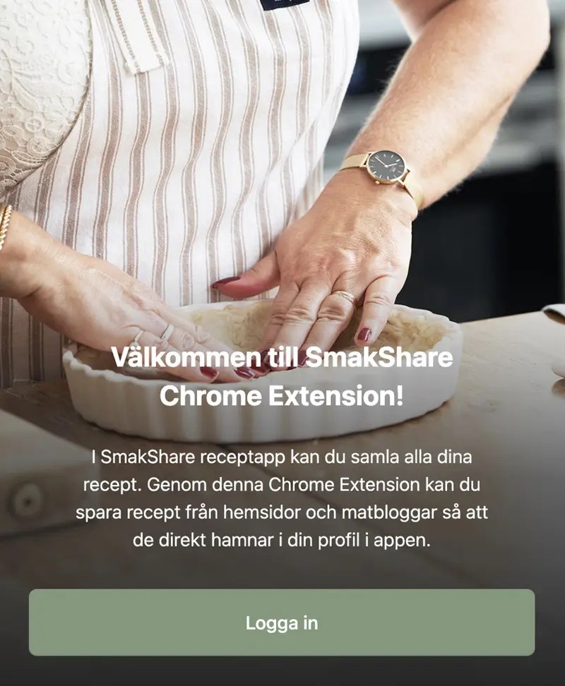 Logga in med verifieringskod som finns i inställningar i din profil