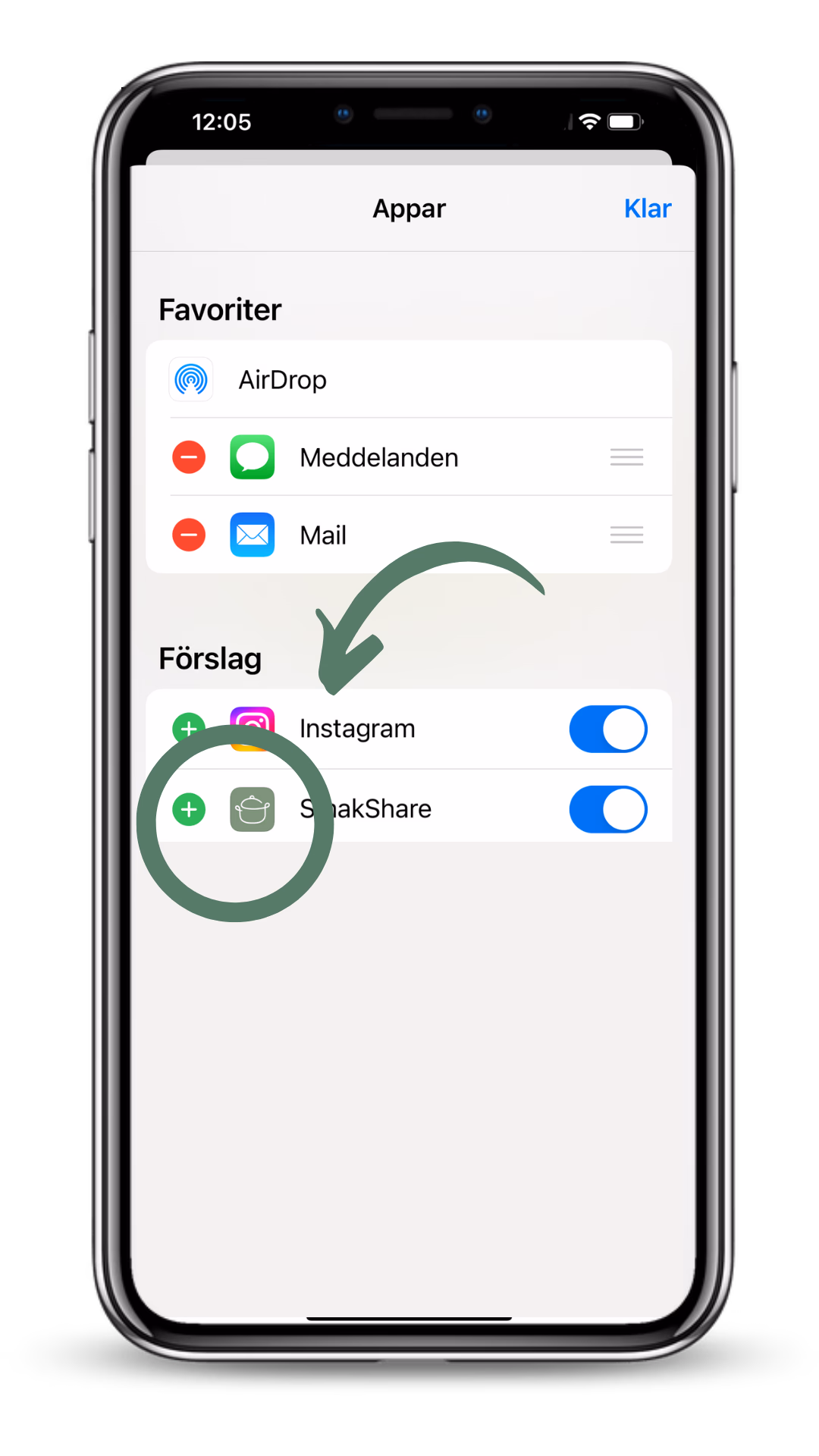 Lägg till + för att få SmakShare att hamna bland dina favoriter